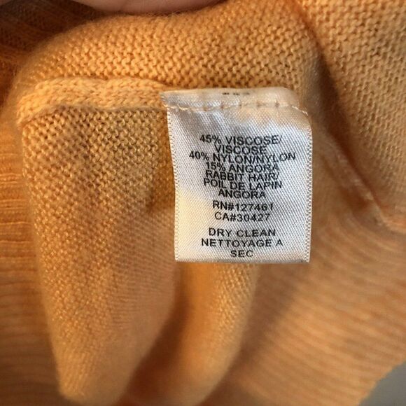 Wildfox White Label sweater Sz XS sequin cheetah apricot Angora blend - Picture 6 of 7